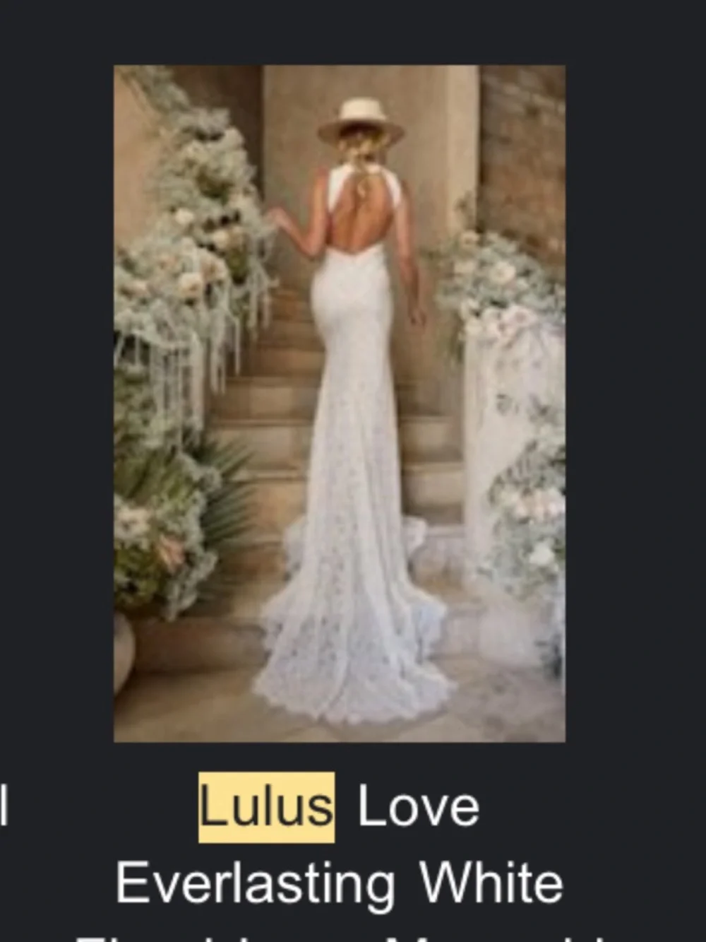 Lulus Love Everlasting floral white Lace Sleeveless wedding Dress xs - Picture 8 of 8